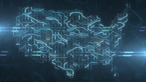 USA Electronics Circuit board computer engineering data processing Stock Footage 108812963