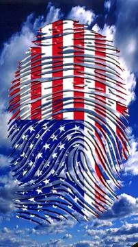 Usa fingerprint Stock Illustration