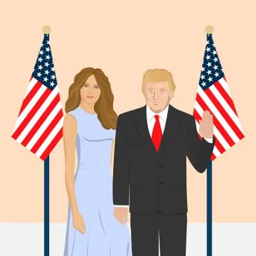 USA first lady. Stock Illustration