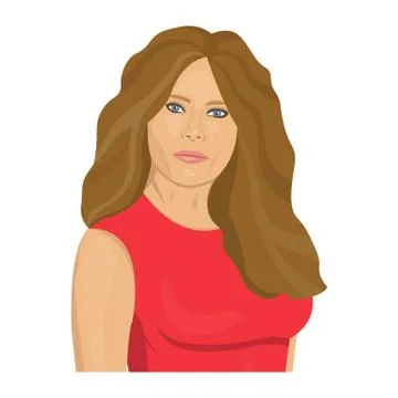 USA first lady. Stock Illustration