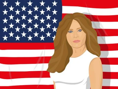 USA first lady. Stock Illustration