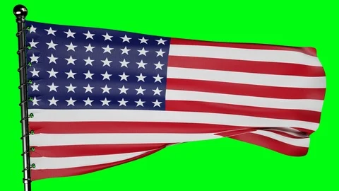 USA flag. 3D Waving flag design. The national symbol of USA, 3D rendering Stock Footage 114962216