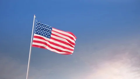 USA Flag With Air Force Stock-Footage 116249954