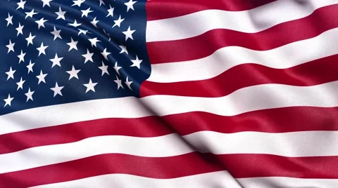 USA Flag of America seamless loop Ultra-HD Stock Footage