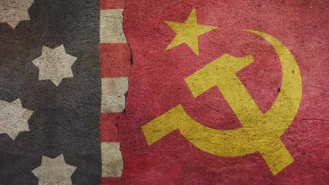 Usa Flag and Urss Flag Stock Illustration