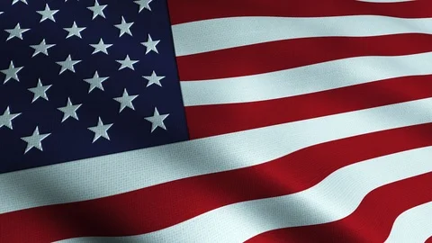 USA Flag Angled Dramatic Shading Seamless Looping Video stock 88351497