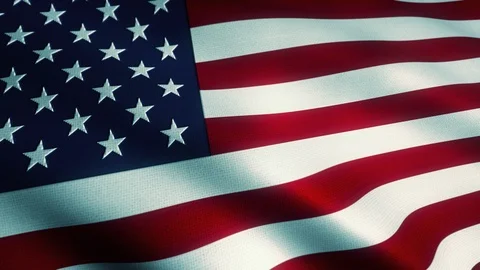 USA Flag Angled Shaded Dramatic Shading Seamless Looping Video stock 88346017