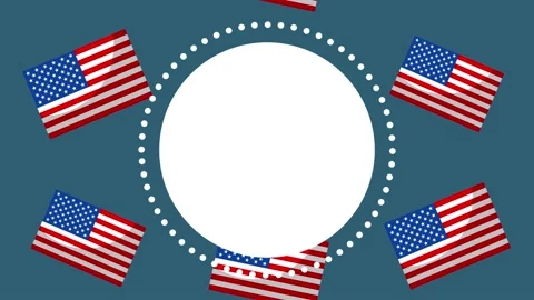 USA flag animation concept. Stock Footage 168083233