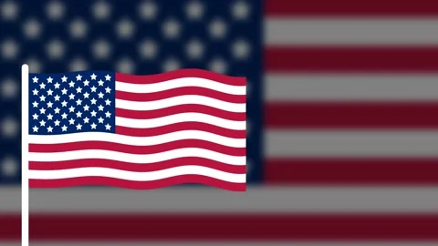 Usa flag animation Stock Footage 189417428