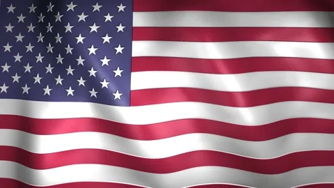USA Flag animation Stock Footage 208067999