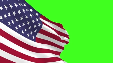 USA FLAG ANIMATION SLOW MOTION Stock Footage 209911632