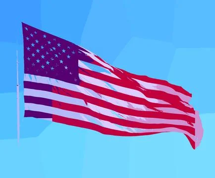 USA Flag art Stock Illustration