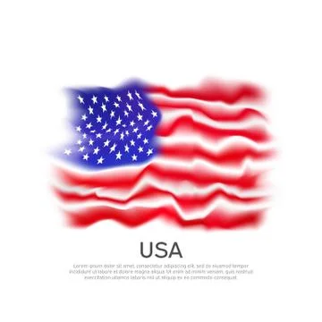 USA flag background. Abstract flag of usa on a white background. American poster Stock Illustration