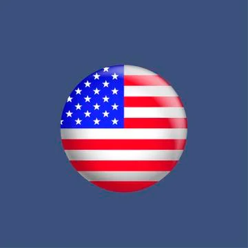 USA flag badge Stock Illustration