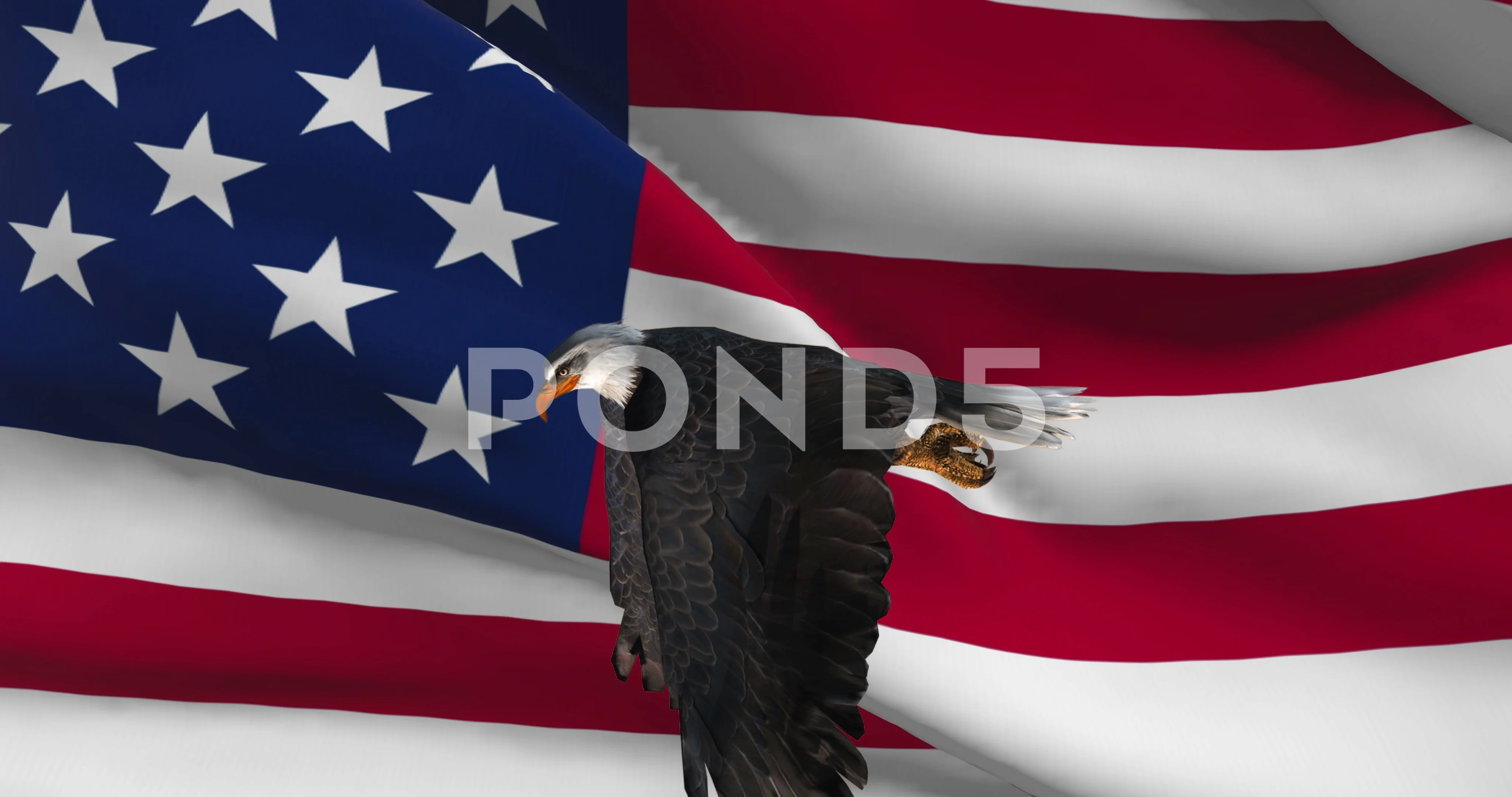 american eagle flying flag