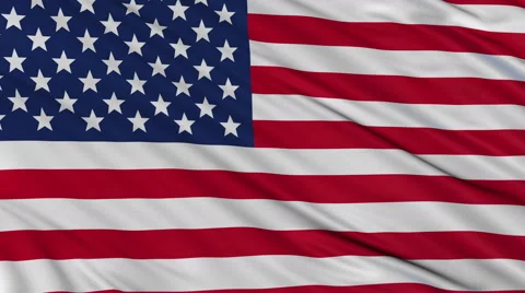 USA flag BIG loop Stock Footage 54047133