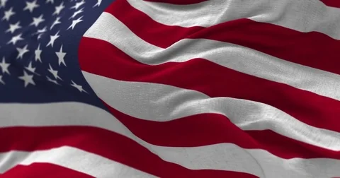 USA Flag Blowing in the Wind Vidéo 76549365