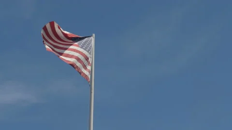 USA Flag blowing wind Stock-Footage 172234097
