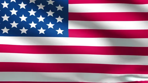USA flag blowing on the wind Stock Footage 237210606