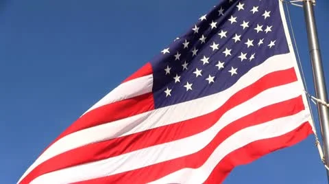 USA Flag In Breeze Video stock 14826235