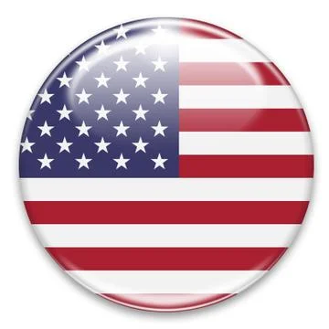 Usa flag button Stock Illustration