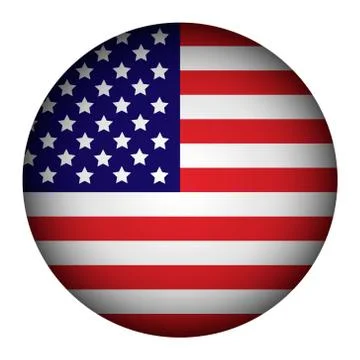 USA flag button. Stock-Illustration