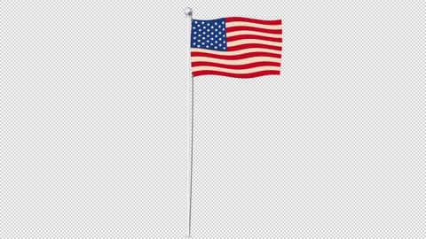USA flag Cartoon Stock Footage 321871323