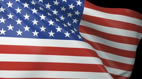 USA Flag Close Up Vidéo 37486113