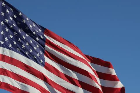 USA Flag Close Up Stock Photos