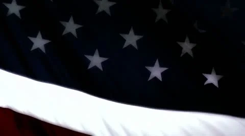USA Flag closeup stylized Stock Footage 11435505