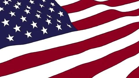 USA Flag Coloring Stock Footage 144182765