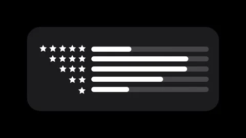 USA Flag Dark App Icon Stock Footage 334463068