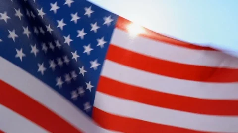 USA Flag Flapping Stock Footage 118963984