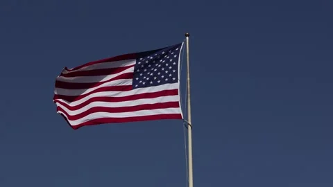 USA flag fluttering Stock Footage 283892239