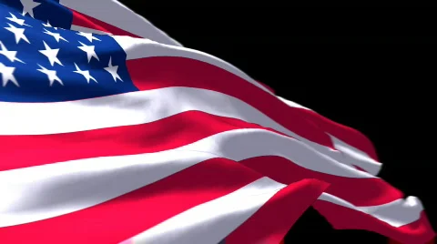USA flag Stock Footage 585316