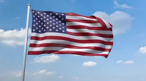 Usa flag Stock Footage