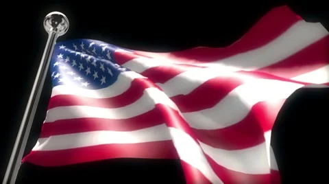 USA Flag Video stock 8512894