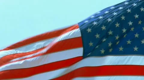 USA flag 스톡 동영상 18590546