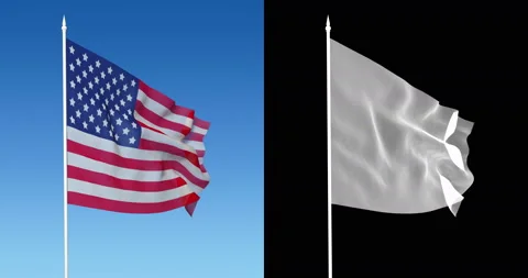 USA flag  Stock Footage 89760354