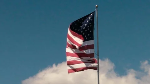 USA flag Stock Footage 132685881