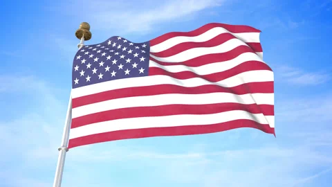 USA flag Stock Footage
