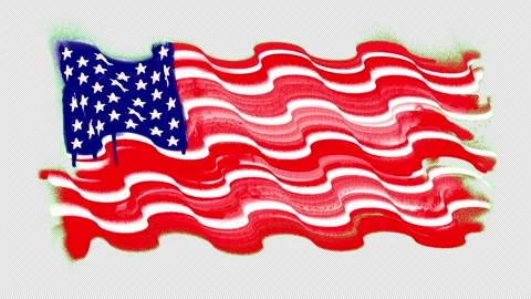 The USA flag Stock Footage 148172264