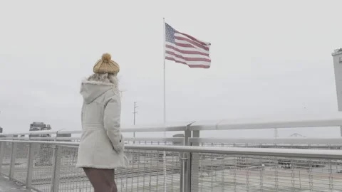 USA Flag Stock Footage 221289156