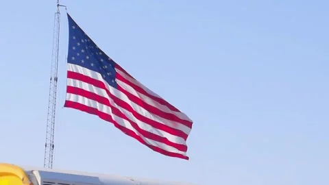 USA flag Stock Footage 252218476
