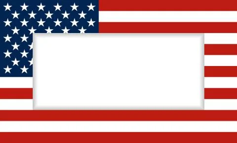 Usa flag frame Stock Illustration