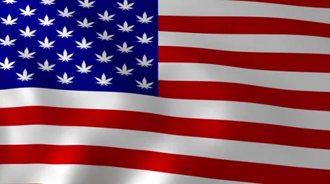 USA Flag Ganja Stock-Footage 40839642