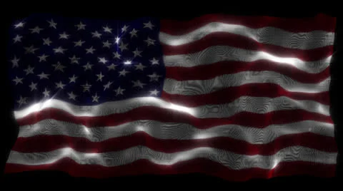 USA flag glow pagticles Stock Footage 23908917