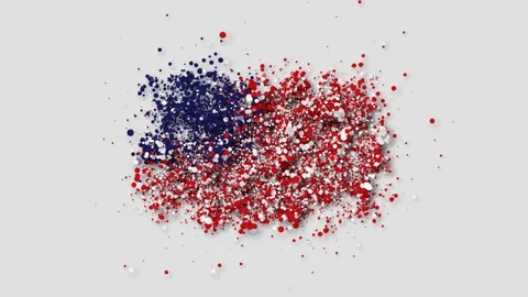 Usa flag gradually appearing from particles with alpha channel. 스톡 동영상 89660042