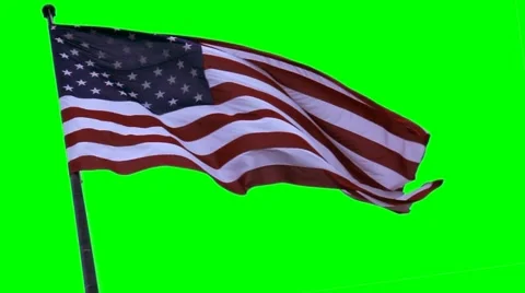  USA flag on a greenscreen Stock-Footage 983785