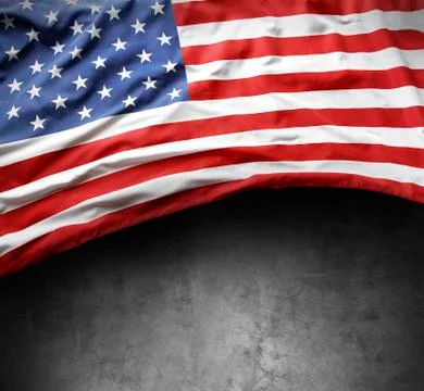 USA flag on grey Stock Photos